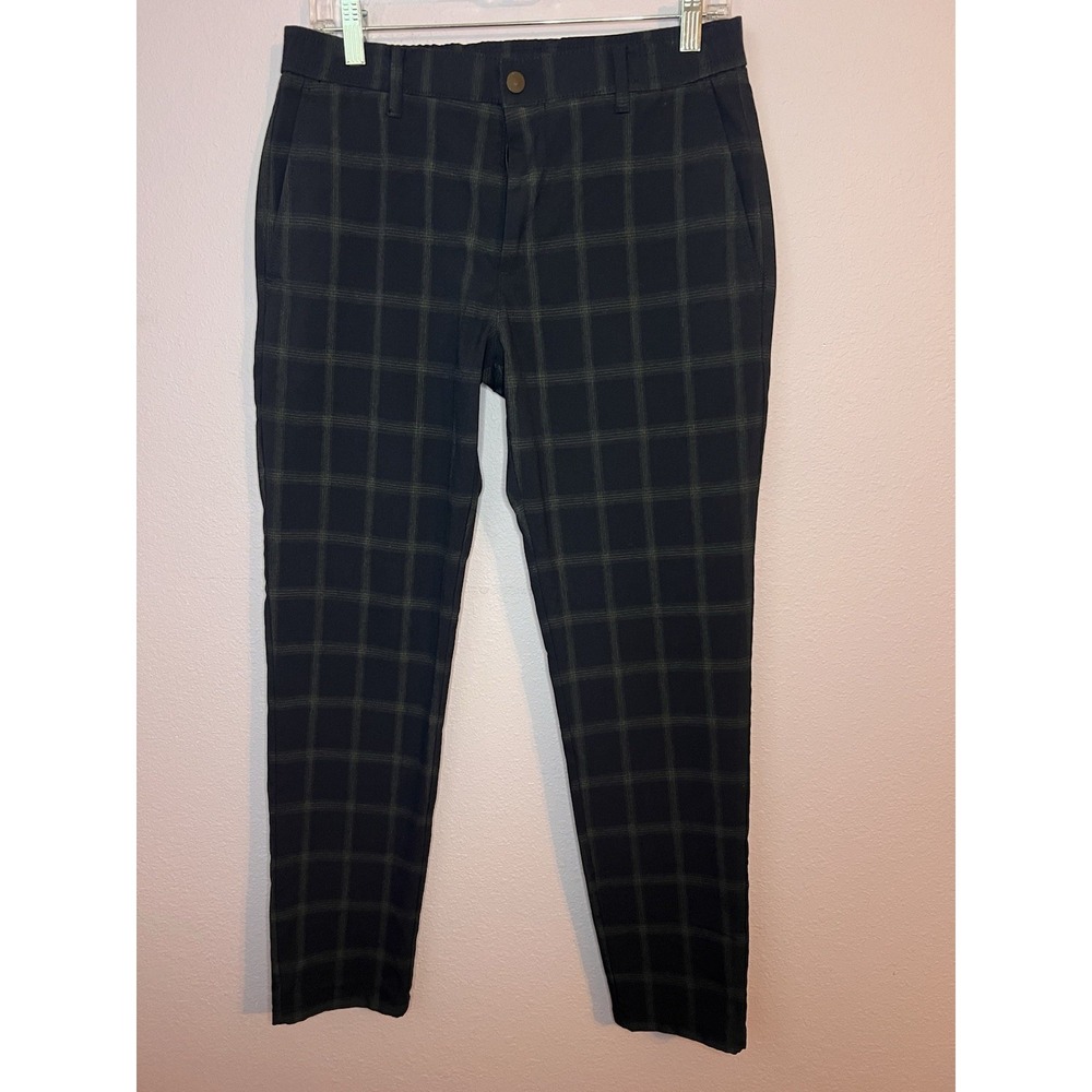 Mens Zara Plaid Windowpane Tailored Trouser Pants 31 x 29